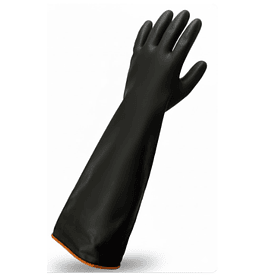 Guante industrial Chemical de Latex Cal 35-54cm de largo talla 9 (precio x par)