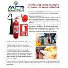 EXTINTOR CO2 DE DIOXIDO DE CARBONO DE 5 LIBRAS CON GANCHO Y SEÑALETICA- COPIAR 2