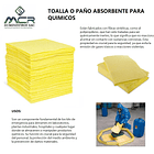 TOALLA O PAÑO ABSORBENTE DE HIDROCARBUROS PARA QUIMICO MEDIDA 39X45CM 100UND 2