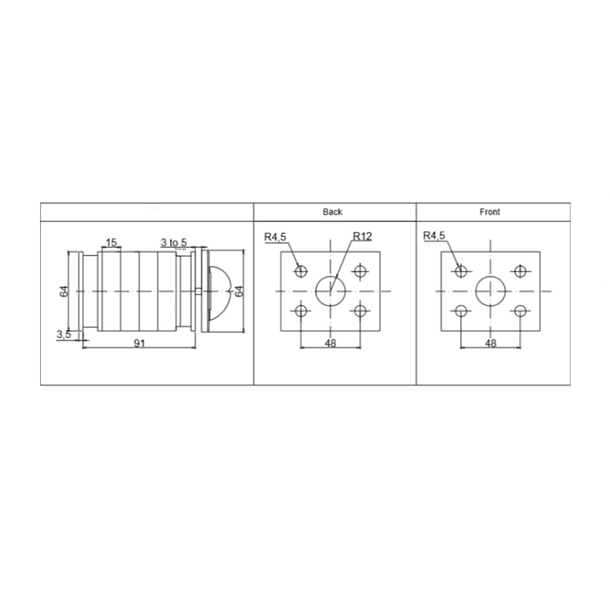 CONMUTADOR DOBLE VELOCIDAD 3 POLOS, 25 AMP (DAHLENDER) 2