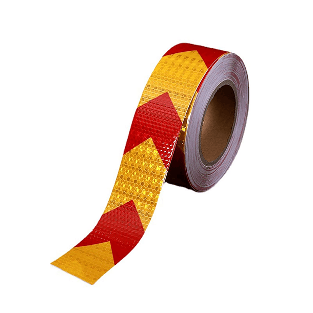 Cinta reflectiva reflejante flecha ambar y rojo 45m para autos camiones 1