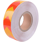 Cinta reflectiva reflejante flecha ambar y rojo 45m para autos camiones 2