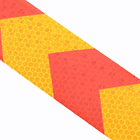 Cinta reflectiva reflejante flecha ambar y rojo 45m para autos camiones 3