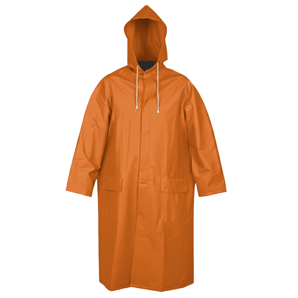 ABRIGO DE PVC O CAPOTIN CON CAPUCHA IMPERMEABLE PARA LLUVIA AMARILLO 5