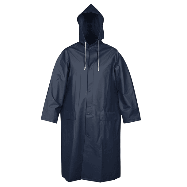 ABRIGO DE PVC O CAPOTIN CON CAPUCHA IMPERMEABLE PARA LLUVIA AMARILLO 8