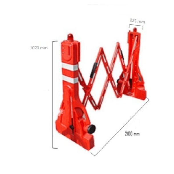 BARRERA PLEGABLE DE SEGURIDAD, EXPANDIBLE HASTA 2.10MTS. 2