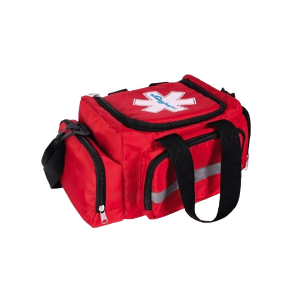 MINI ORGANIZADOR O MALETIN DE EMERGENCIA COMPACTO-ROJO ALTA VISIBILIDAD. 