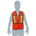 CHALECO DE SEGURIDAD DE MALLA REFLECTIVA NARANJA STANDARD  3