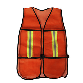CHALECO DE SEGURIDAD DE MALLA REFLECTIVA NARANJA STANDARD 