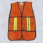CHALECO DE SEGURIDAD DE MALLA REFLECTIVA NARANJA STANDARD  4