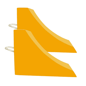 TACO DE SEGURIDAD VIAL DE MADERA, 5 TON (PACK DE 2UNIDADES)
