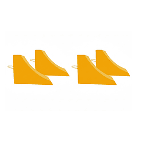 TACO DE SEGURIDAD VIAL DE MADERA, 5 TON (PACK DE 4UNIDADES)