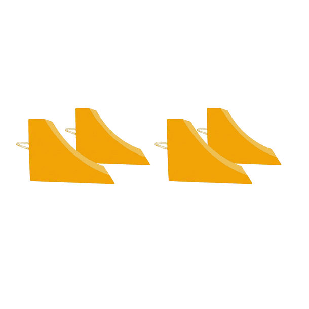 TACO DE SEGURIDAD VIAL, DE MADERA-5 TON (PACK DE 4UNIDADES) 