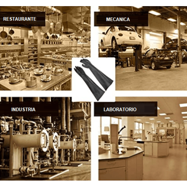 GUANTE CHEMICAL: INNOVACION EN EQUIPOS DE PROTECCION PERSONAL, COLOR NEGRO. (CAJON DE 60 PARES) 3