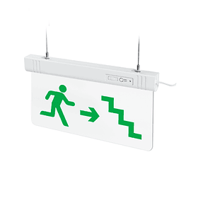 LETRERO SALIDA DE EMERGENCIA ESCALERA LED - ULTRA BRILLANTE 1W - AUTONOMIA 3H.