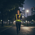 CHALECO DE SEGURIDAD CON LED INTEGRADO Y CINTAS REFLECTIVA FLUORESCENTE  5