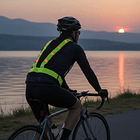 CHALECO DE SEGURIDAD CON LED INTEGRADO Y CINTAS REFLECTIVA FLUORESCENTE  4