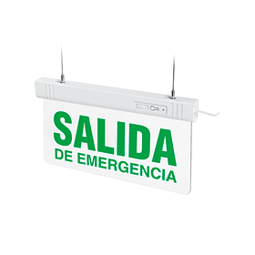 LETRERO SALIDA DE EMERGENCIA LED 1W - AUTONOMIA 3H - FORMATO SALIDA DE EMERGENCIA.