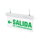 LETRERO SALIDA DE EMERGENCIA LED 1W: AUTONOMIA 3H - LUMINOSO - FLECHA IZQUIERDA. 1