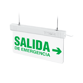 LETRERO SALIDA DE EMERGENCIA LED 1W ALTO BRILLO - AUTONOMIA 3H - SALIDA DERECHA.