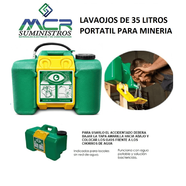 LAVAOJOS DE EMERGENCIA DE 35 LITROS PORTATIL (OFERTA) 1