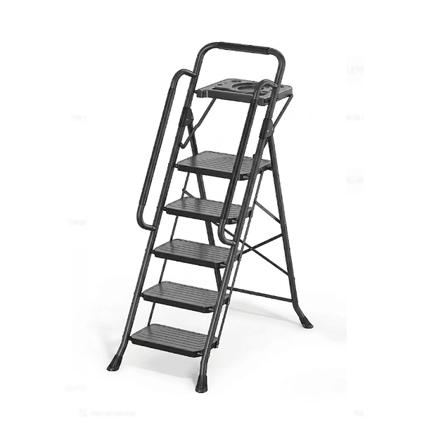 ESCALERA PROFESIONAL DE ACERO: ESTABILIDAD TOTAL - 5 PELDAÑOS. 1