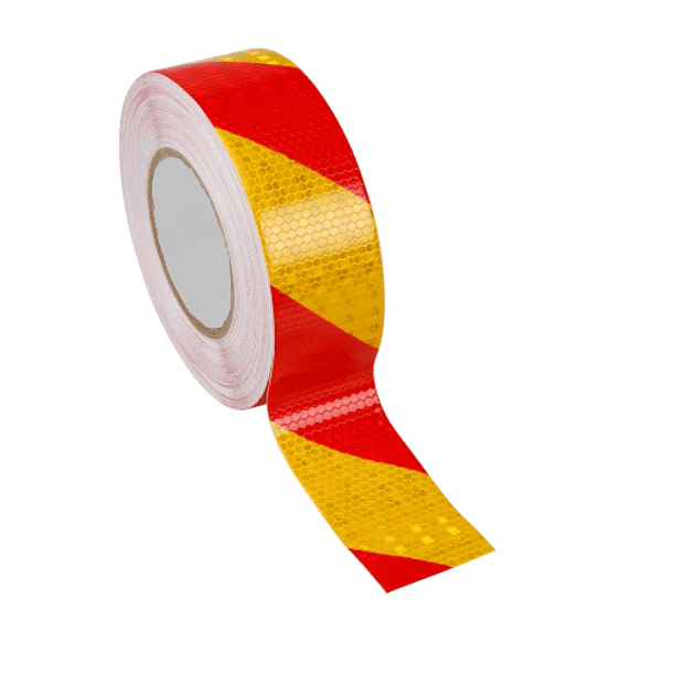 Cinta reflectiva reflejante amarillo y rojo franja 45m para autos camiones 