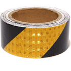 Cinta reflectiva reflejante amarillo y negro franjas 2