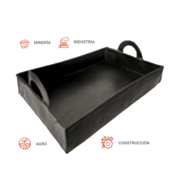 BANDEJA ANTIDERRAME DE GEOMENBRANA HDPE POLIETILENO DE ALTA DENSIDAD (30CM X 40 CM) 1