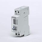 Interruptor temporizador horario digital 7 días 16A 230VAC 1NA 1NC unipolar 1canal 16programaciones 1