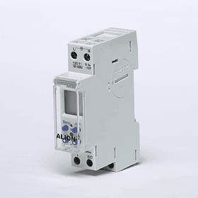 Interruptor temporizador horario digital 7 días 16A 230VAC 1NA 1NC unipolar 1canal 16programaciones