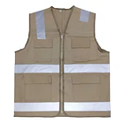 CHALECO DRILL BEIGE, MULTIBOLSILLO REFORZADO PARA TRABAJO PESADO. 1