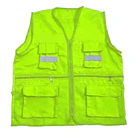 CHALECO DRILL AMARILLO LIMON, MULTIBOLSILLO REFORZADO PARA TRABAJO PESADO. 1