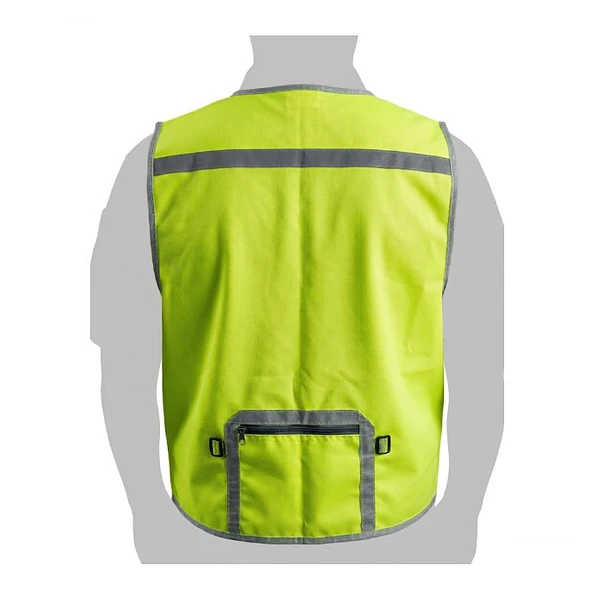 CHALECO DRILL AMARILLO LIMON, MULTIBOLSILLO REFORZADO PARA TRABAJO PESADO. 2