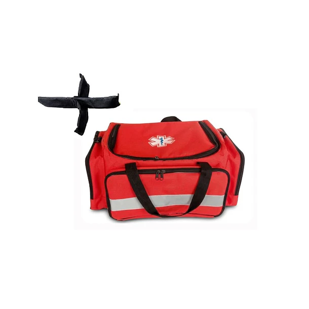 ORGANIZADOR O MALETIN DE EMERGENCIA COMPACTO-ROJO ALTA VISIBILIDAD (MEDIANA). 
