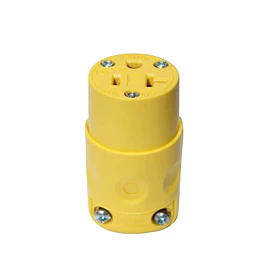 Tomacorriente Aereo trifasico 3 polos, 15A, PVC AMARILLO.