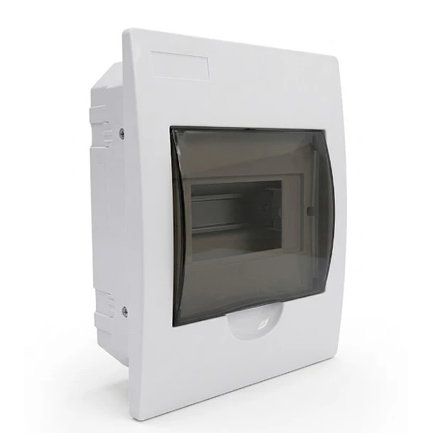 TABLERO O GABINETE EMPOTRABLE DE 2 A 6 POLOS PARA TERMICOS DE RIEL DIN, CON PUERTA-BORNERA. 