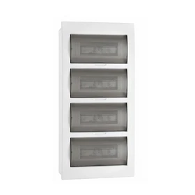 TABLERO O GABINETE EMPOTRABLE DE 2 A 48 POLOS PARA TERMICOS DE RIEL DIN, CON PUERTA-BORNERA.