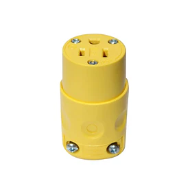 Tomacorriente Aereo trifasico 3 polos, 15A, PVC AMARILLO.