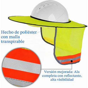 PROTECTOR SOLAR DE CASCO , TAPASOL O PARASOL DE ALA COMPLETA PARA CUBRIR CARA Y CUELLO