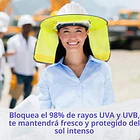 PROTECTOR SOLAR DE CASCO , TAPASOL O PARASOL DE ALA COMPLETA PARA CUBRIR CARA Y CUELLO 3