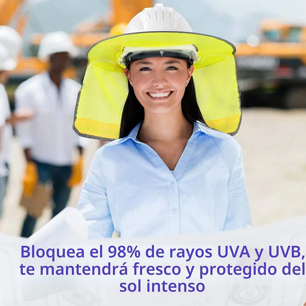 PROTECTOR SOLAR DE CASCO , TAPASOL O PARASOL DE ALA COMPLETA PARA CUBRIR CARA Y CUELLO 3