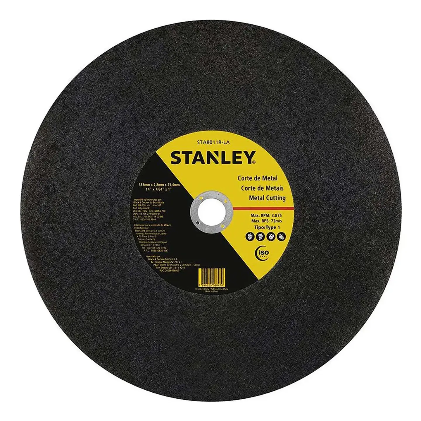 Disco Corte Metal 14 Stanley (355x2,8x25,4) STA8011R-LA 1