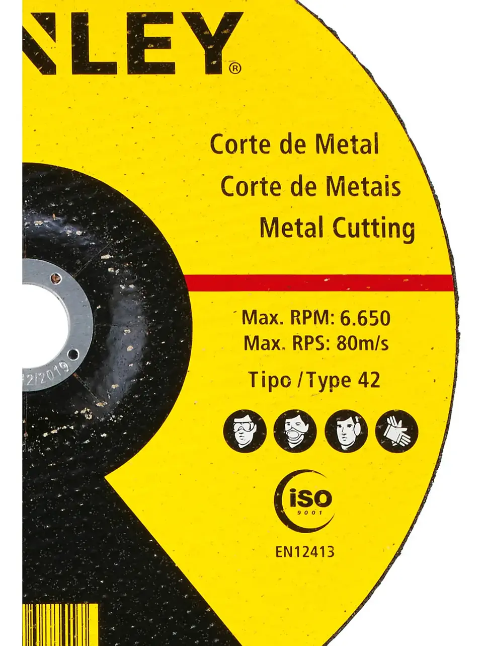 Disco Corte Metal 9 concavo Stanley (230x3,0x22) STA0412 2