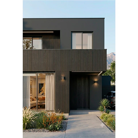 Wall Panel WPC 2,9mts X 22cm color Negro Mate