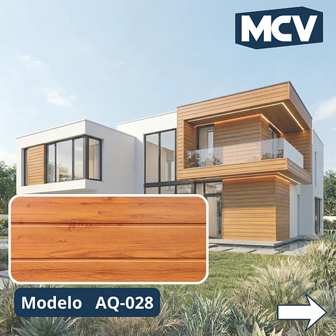 Metal Siding 3,8mts X 38cm color Cerezo Claro AQ-028
