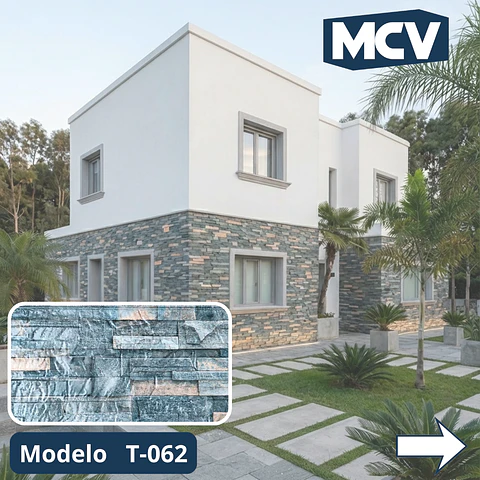 Metal Siding 3,8mts X 38cm color Piedra T-062