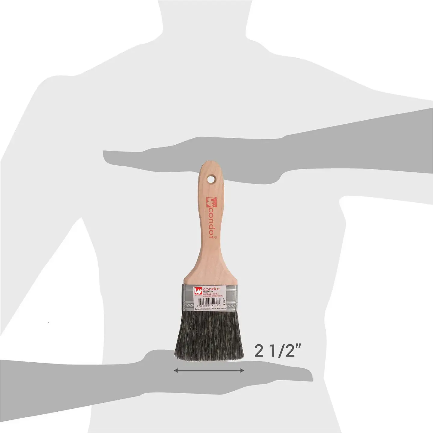 Brocha 5/8 Cerda Natural Mango Madera - Condor 4