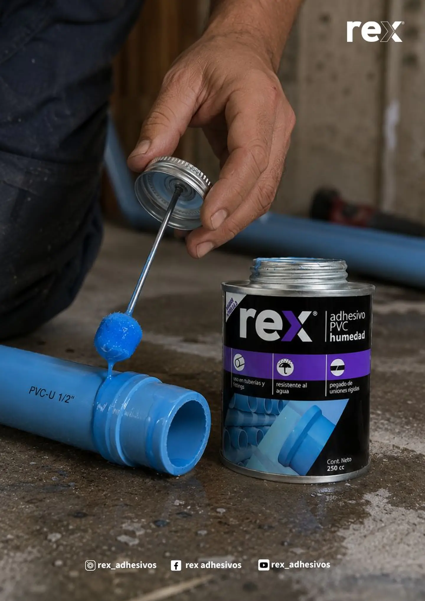Adhesivo PVC REX - Tarro 250cc  2