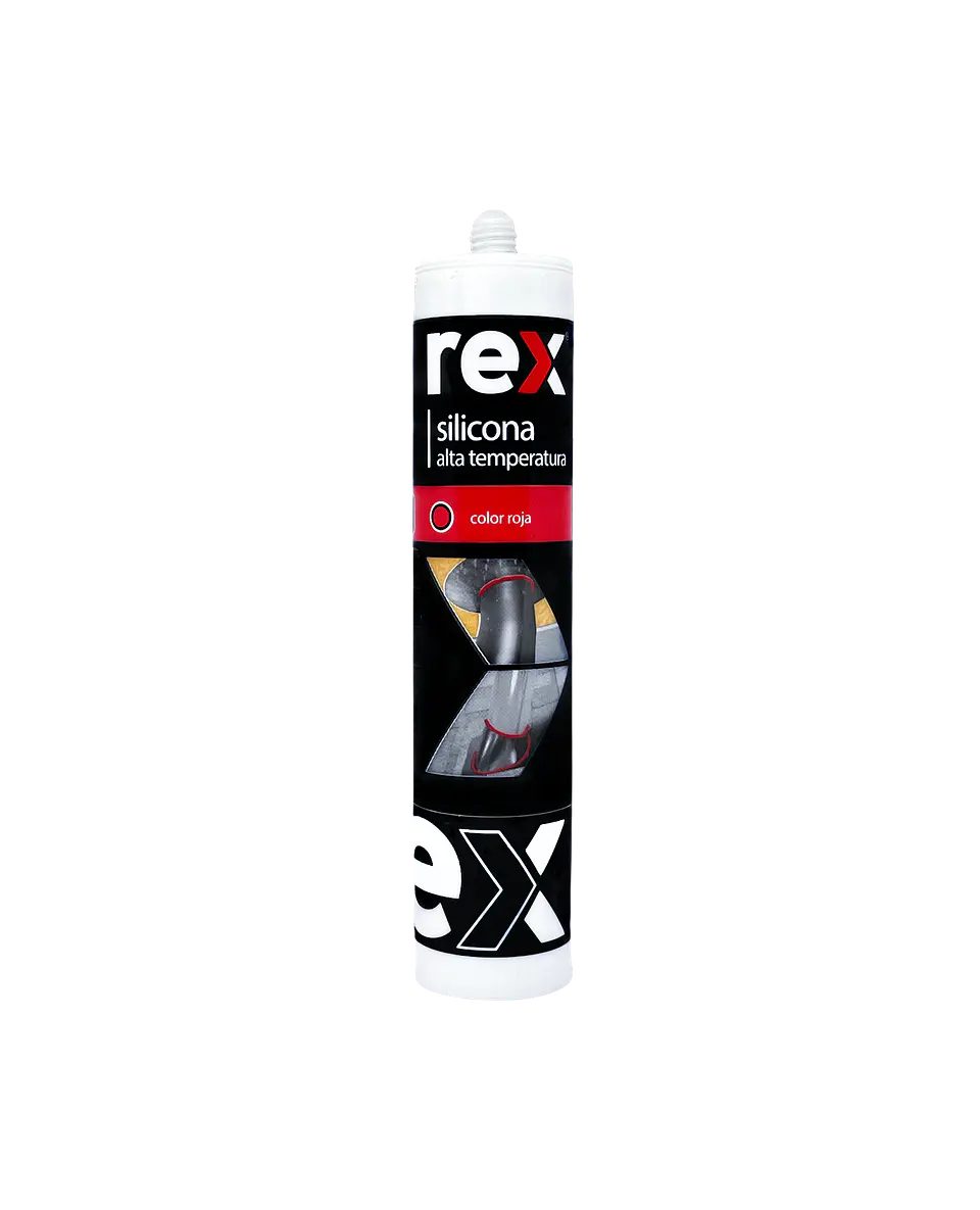 Silicona Alta Temperatura REX 300ml - Color Rojo 1